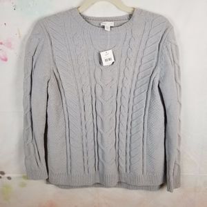 J Jill | Chenille Sweater Platinum Size XS Petite